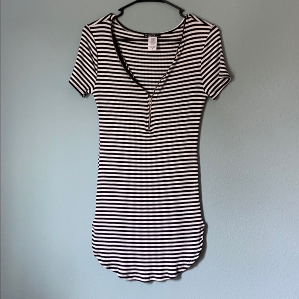 Black & white stripped dress